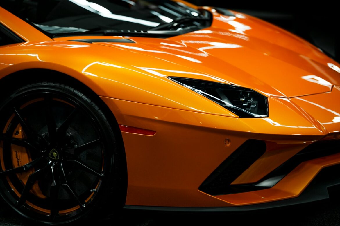 orange sports car