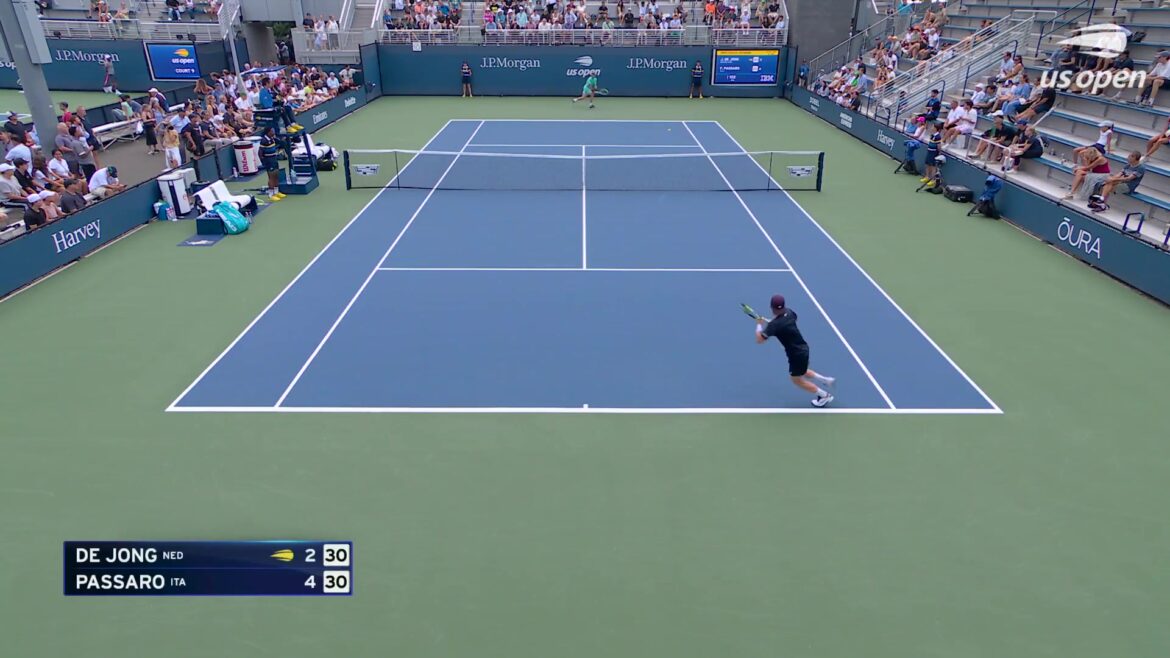 Jesper de Jong in actie tijdens de US Open van 2026